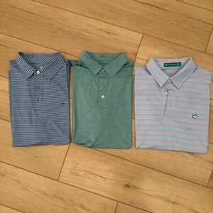 Southern Tide Polo Trio - Blue, Green, and Gray
